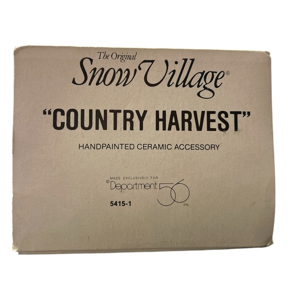 Dept 56 Original Snow Village Country Harvest 5415-1 Fall Pumpkins 1991 Retired - Picture 9 of 9